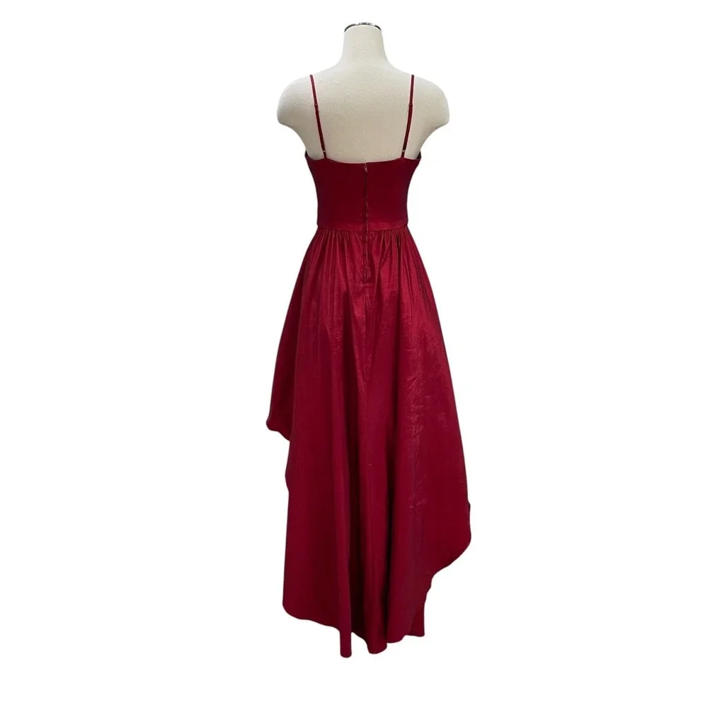 BDarlin Red High Low Formal Dress 11/12 Spaghetti Strap Prom Gown Y2K Trendy‎